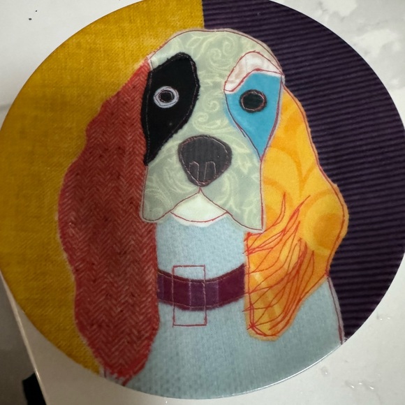 Colorful Dog-Themed Ceramic Plates by Mag Pie Collectibles - Picture 5 of 6